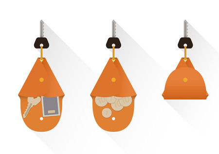 Case for keys, vector setのイラスト素材