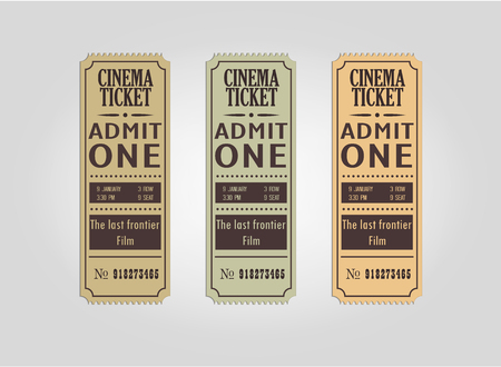 Retro cinema ticketsのイラスト素材