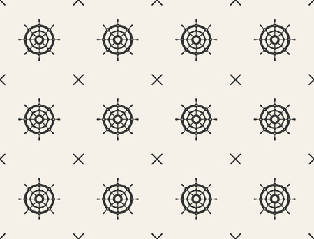 Nautical pattern with anchorsのイラスト素材