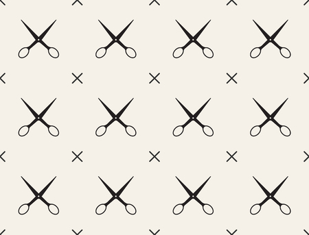 Seamless pattern with scissors, vector, tailoringのイラスト素材