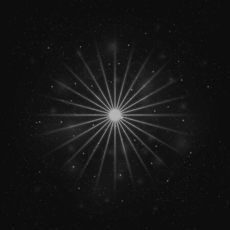 Light star, space illustration, swirl trail effect.のイラスト素材