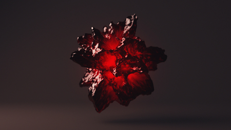 Gemstone With Red Inner Glow, 3D Renderingの写真素材