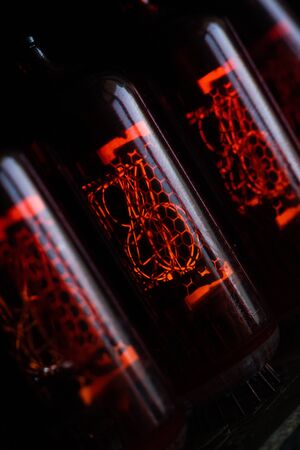 Nixie tubes on plateの写真素材