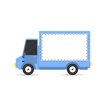 Blue track with banner. Vector illustration for gps, logistics, comerce, service concept.のイラスト素材