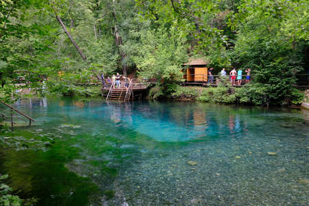 Blue Lakes in Kazan, clear blue waterのeditorial素材