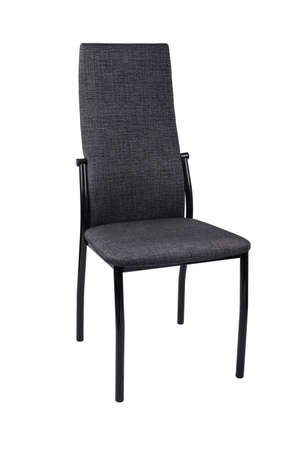 Modern black grey chair isolated on white background. Front viewの写真素材