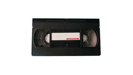 cassettes for a video player on a white background, isolation, close-upの写真素材