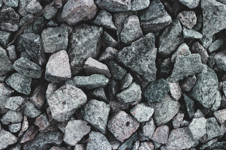 texture, background. Crushed stone pebbles for landscaping pebblesの写真素材