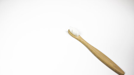 Toothbrush on a white background. Dental care concept.の写真素材