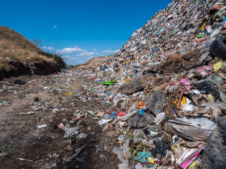 Large household waste dump.のeditorial素材