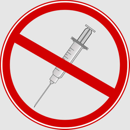 No Drugs. Vector illustration concept. Say there are no drugsのイラスト素材