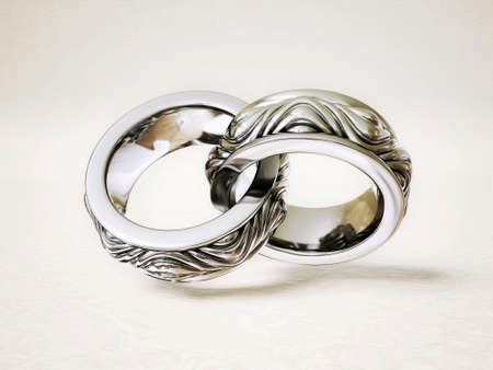 vintage ring isolated on a white backgroundの写真素材