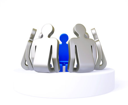 character discussion isolated on a white background