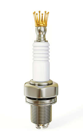 spark-plug isolated on a white background isolated.の写真素材