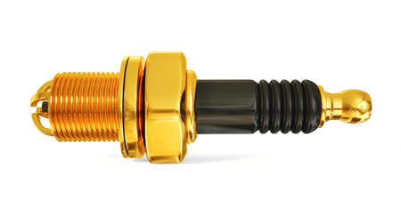 spark-plug isolated on a white background isolated.の写真素材