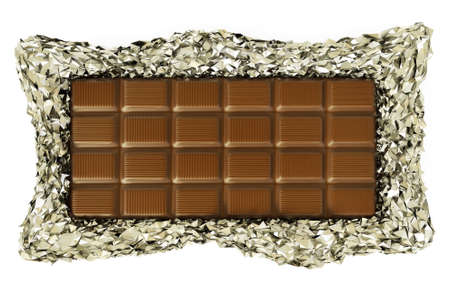 Yummy chocolate isolated on a white background.の写真素材