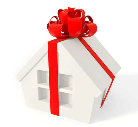 Gift box isolated on a white background.の写真素材
