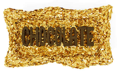Yummy chocolate isolated on a white background.の写真素材