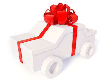 Gift box isolated on a white background.の写真素材