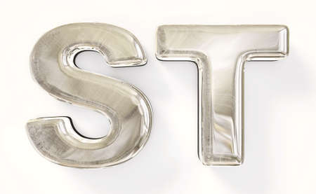 Textile letter isolated on a white background.の写真素材