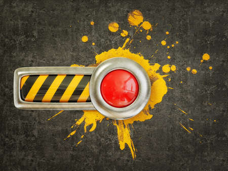 Conceptual 3d button  on a isolated background.の写真素材