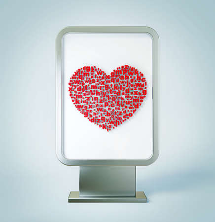 Conceptual 3d banner  on a isolated background.の写真素材