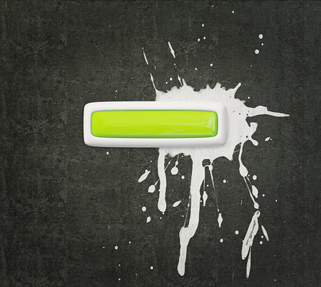 Conceptual 3d button  on a isolated background.