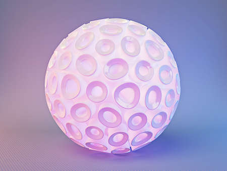modern 3d sphere with a light shadowsの写真素材