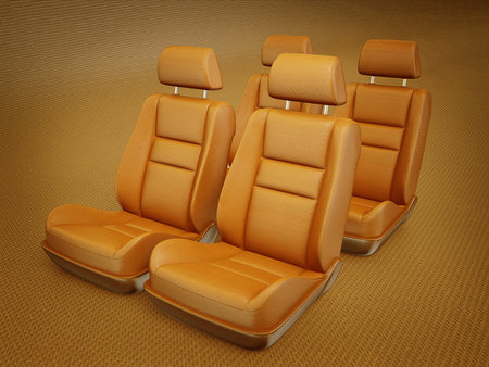 car chair isolated on a white backgroundの写真素材