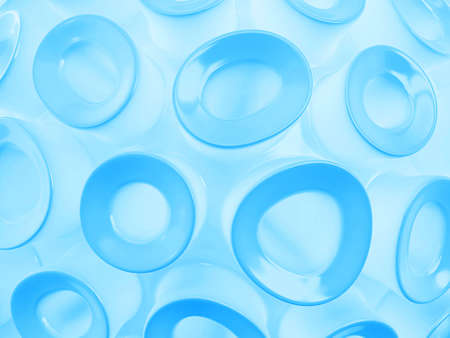 blue background with a circle  3d shapeの写真素材