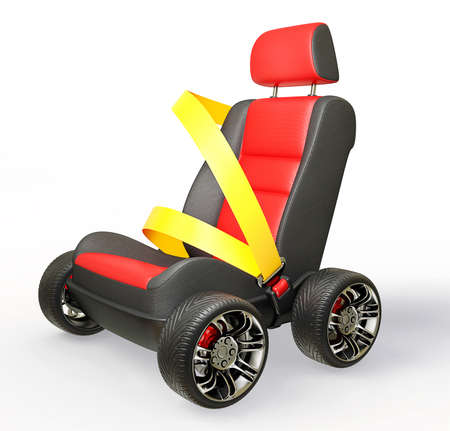 car chair isolated on a white backgroundの写真素材