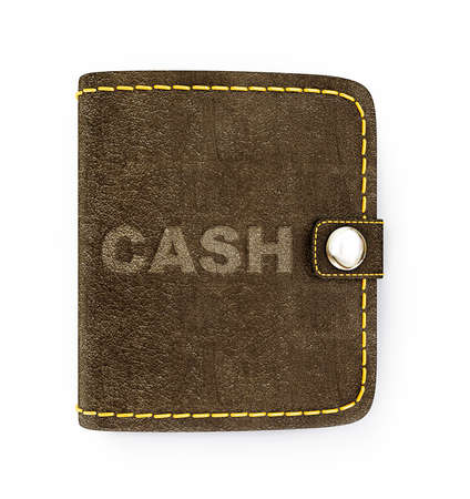  cash wallet isolated on a white backgroundの写真素材