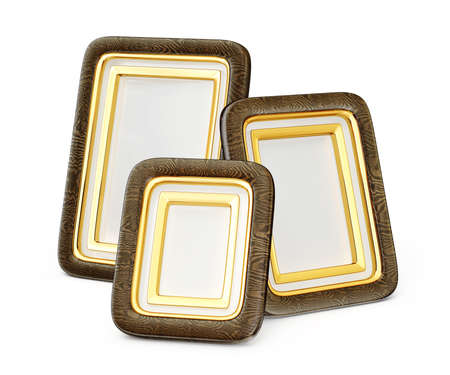 photo frame isolated on a white backgroundの写真素材