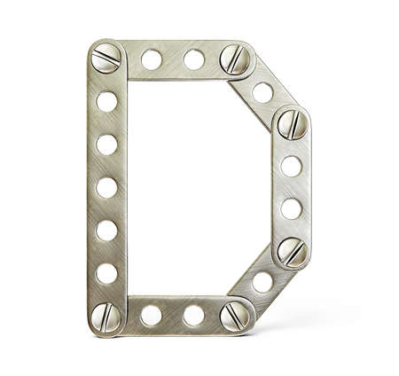 construction  letter isolated on a white backgroundの写真素材