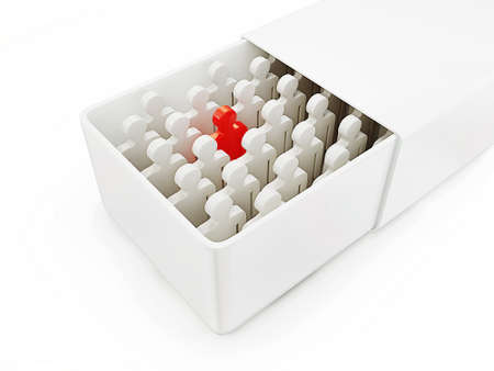 3d team isolated on a white backgroundの写真素材