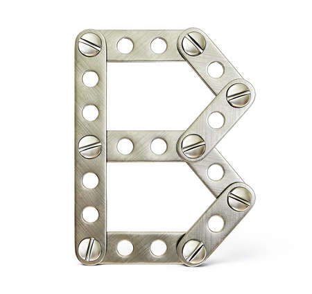 construction  letter isolated on a white backgroundの写真素材
