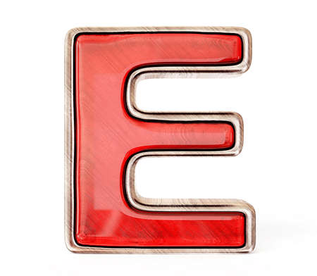 red letter isolated on a white backgroundの写真素材