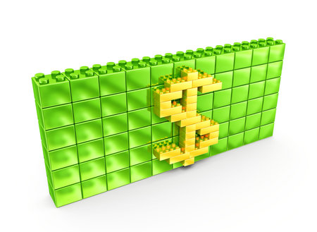 conceptual money isolated on a white background