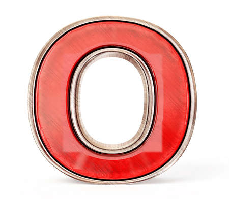 red letter isolated on a white backgroundの写真素材