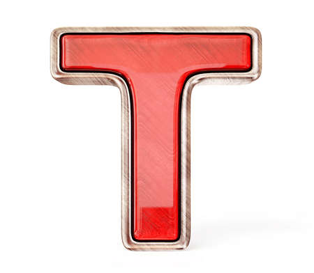 red letter isolated on a white backgroundの写真素材