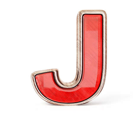 red letter isolated on a white backgroundの写真素材