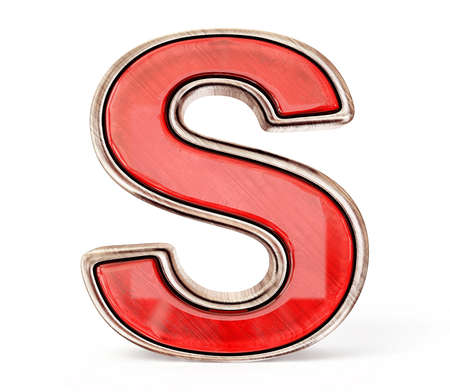 red letter isolated on a white backgroundの写真素材
