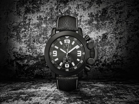 luxury watch isolated on a dark  background