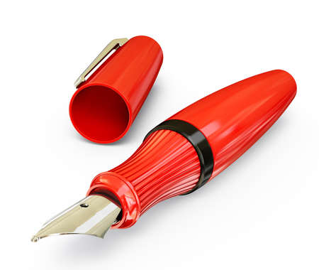 modern pen isolated on a white backgroundの写真素材