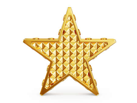 gold star isolated on a white backgroundの写真素材