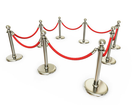 event fence isolated on a white backgroundの写真素材