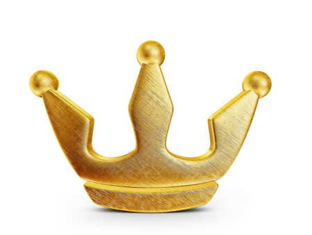 gold crown isolated on a white backgroundの写真素材