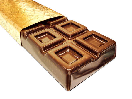 milk chocolate isolated on a white backgroundの写真素材
