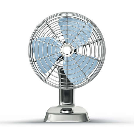 electric fan isolated on a white backgroundの写真素材
