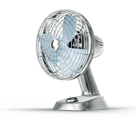 electric fan isolated on a white backgroundの写真素材